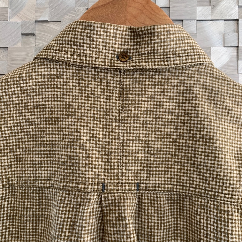 Horny Toad Khaki & White Gingham Buttondown - Picture 8 of 8